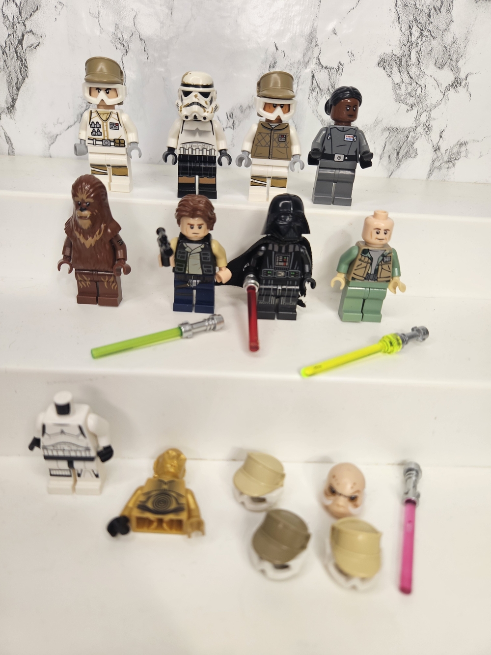 LEGO Star Wars Minifigures Lot - Chewbacca, Darth Vader, Stormtroopers, Han Solo